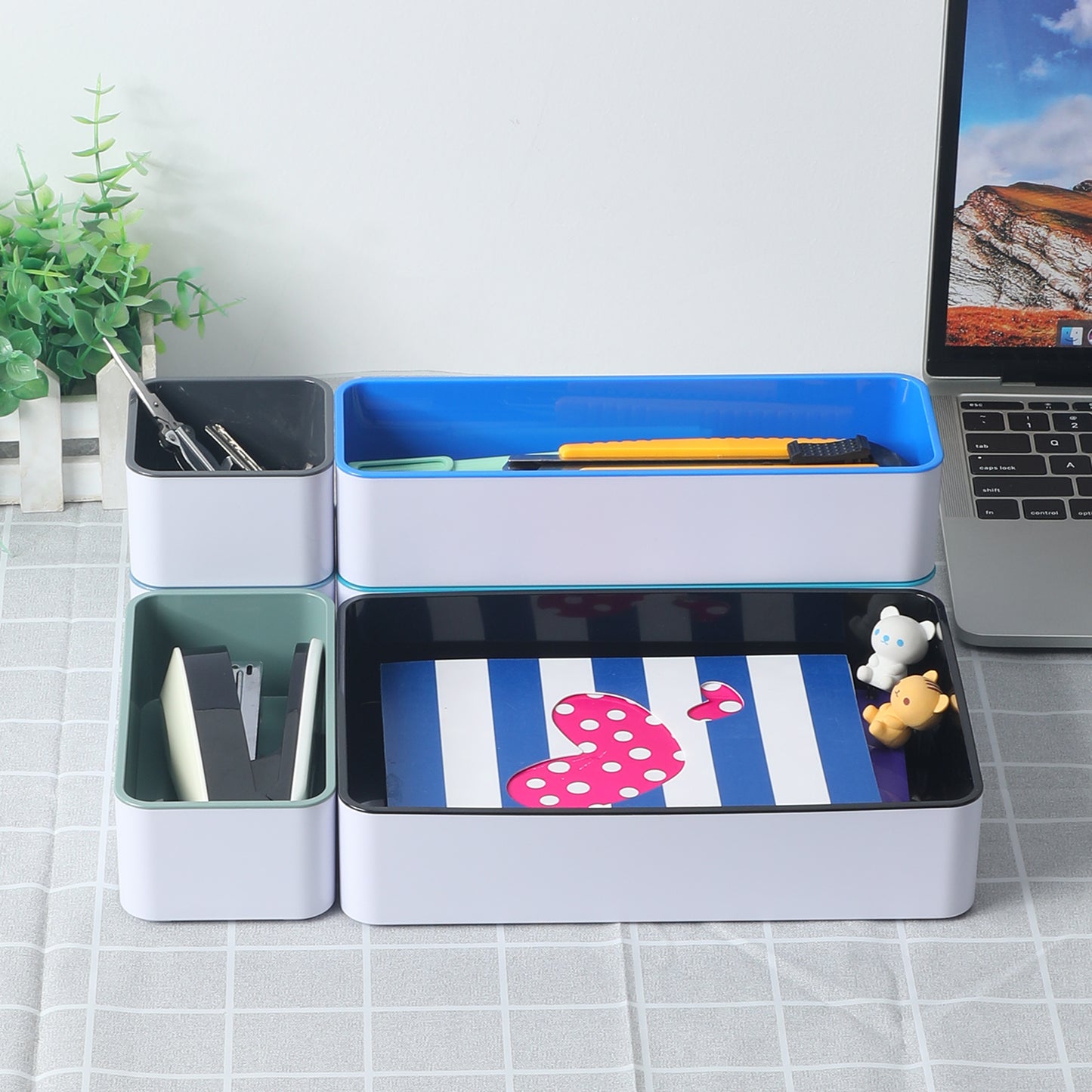 Drawer Organizer Dividers Storage Case(Light4- 6 Pcs)