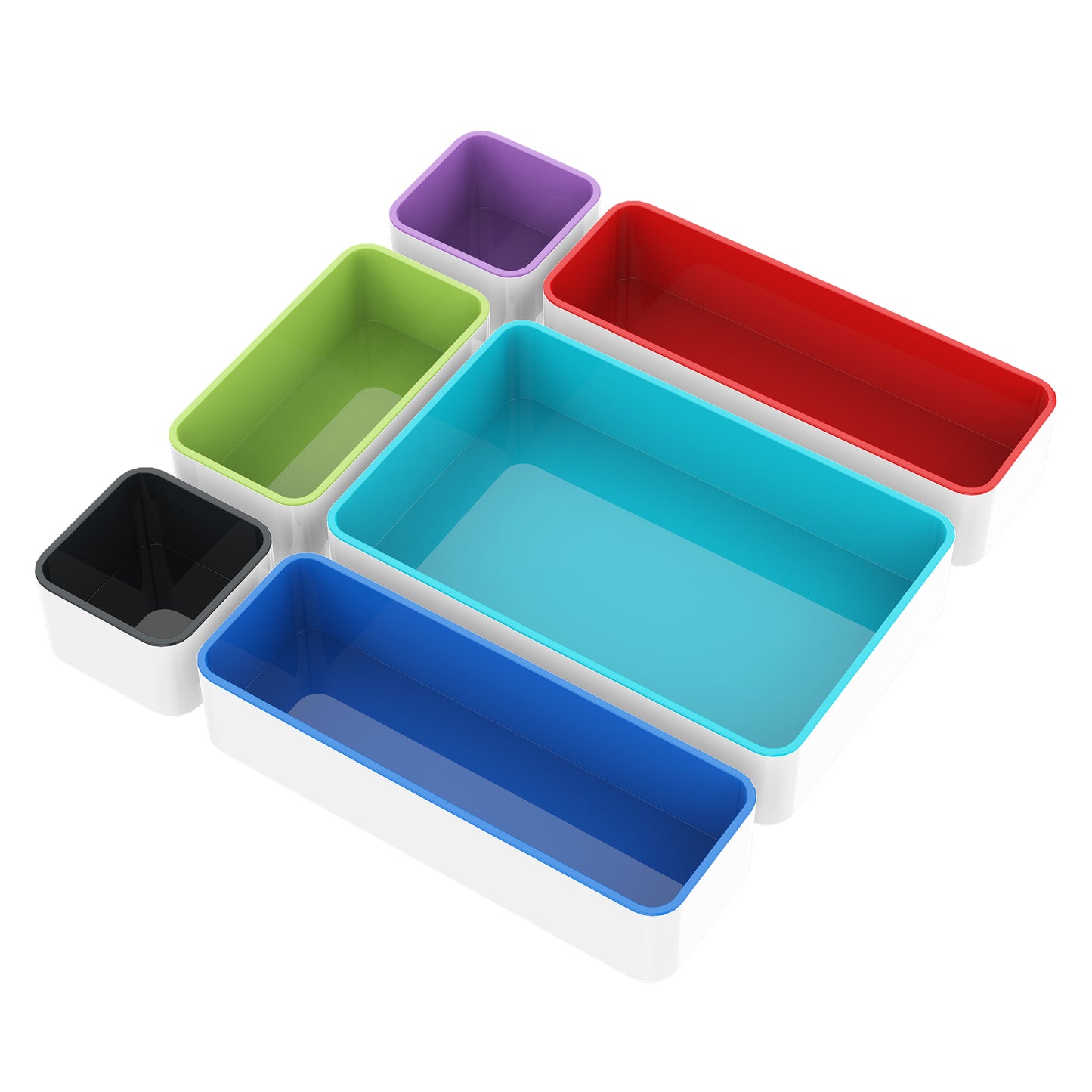 Storage Adjustable Storage Container Organizers(VIVID 4-6 PCS)