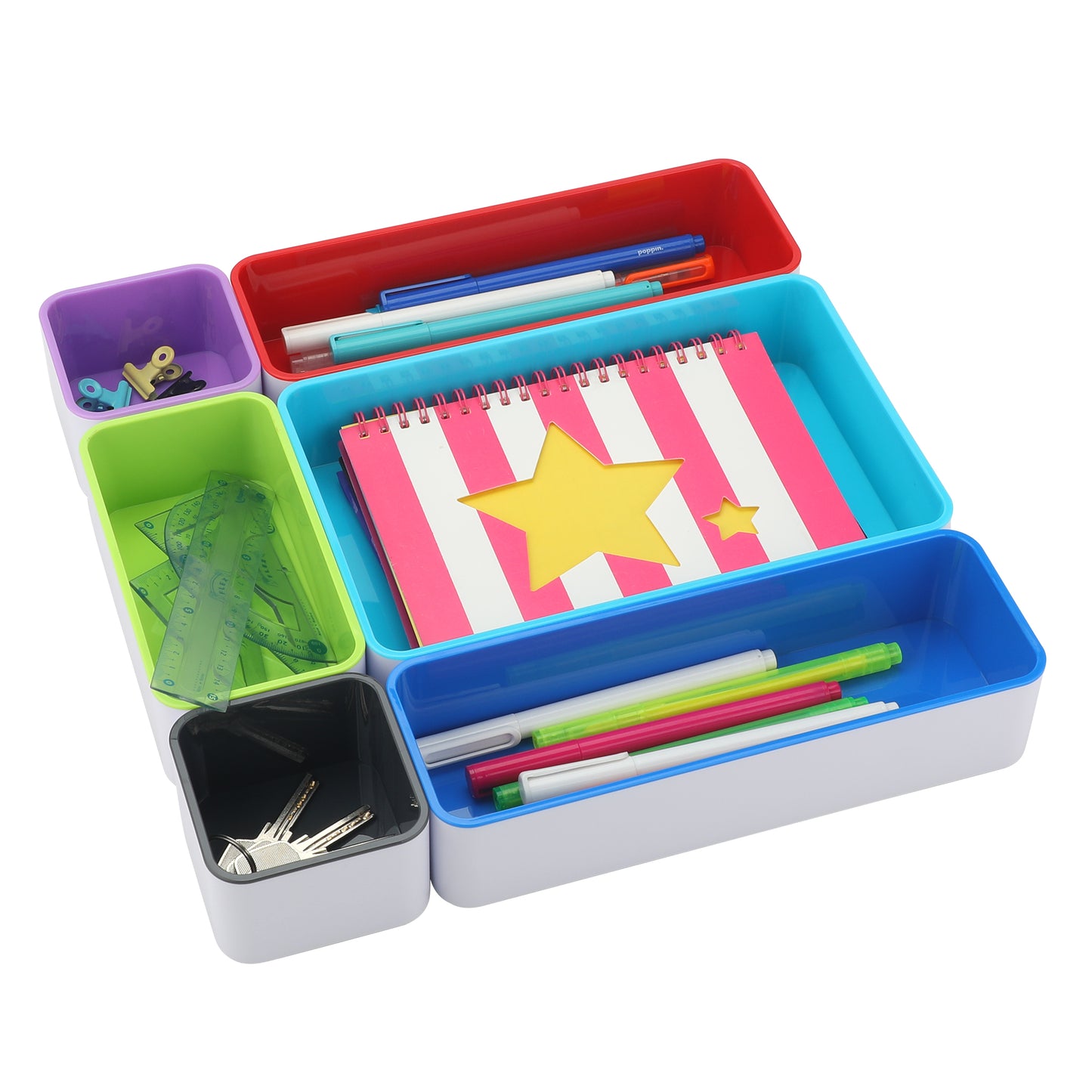 Storage Adjustable Storage Container Organizers(VIVID 4-6 PCS)