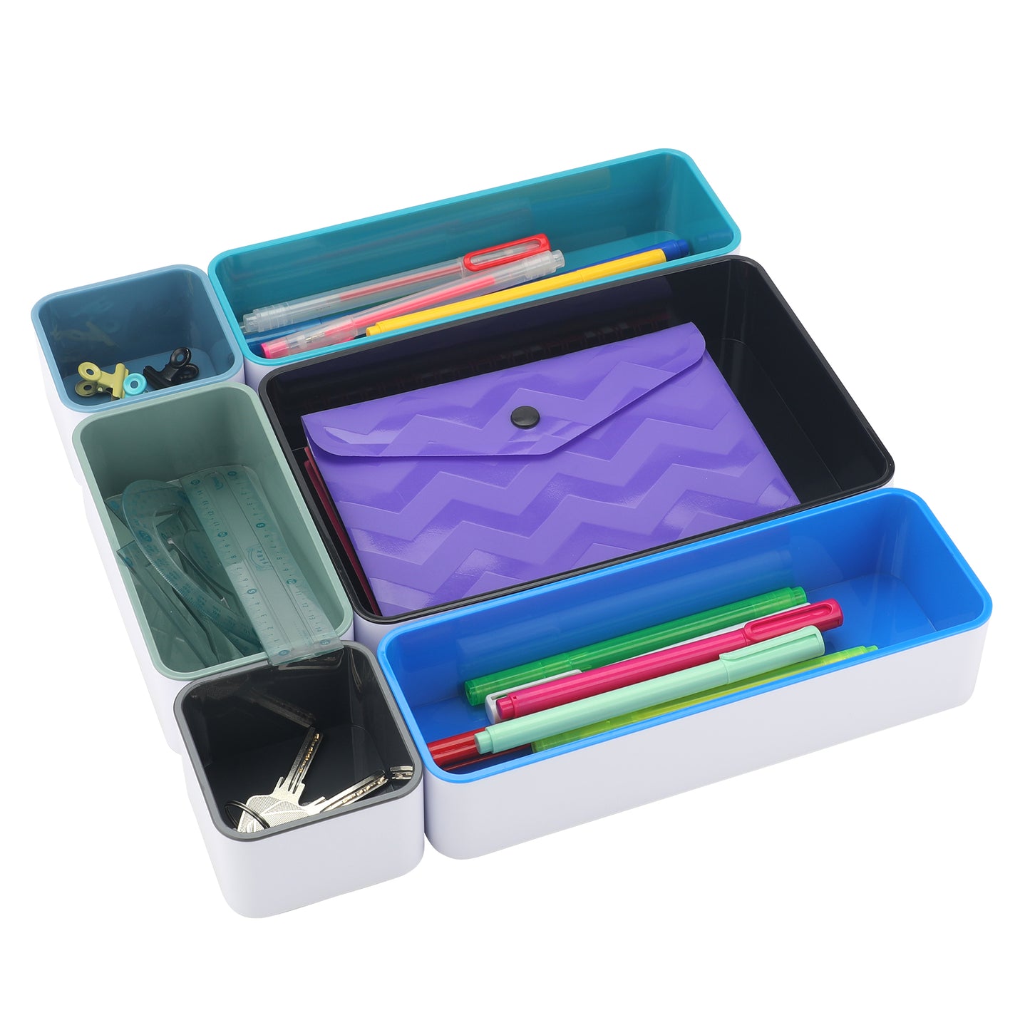 Drawer Organizer Dividers Storage Case(Light4- 6 Pcs)